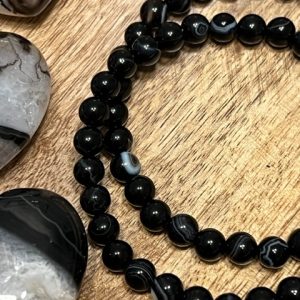 Ágata Negra Pulseira