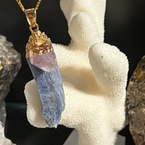 Cianite Azul e Ametista Pendente