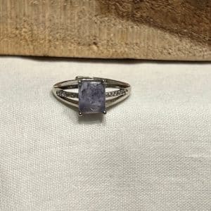 Tanzanite Anel em aço