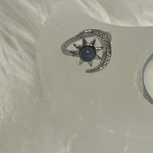 Labradorite Sol e Lua Anel