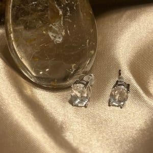 Quartzo de Cristal Brincos