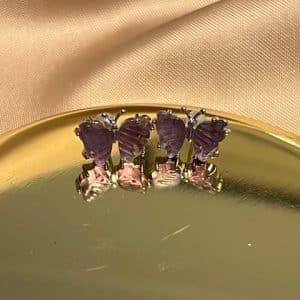 Flourite Arco Íris Brincos