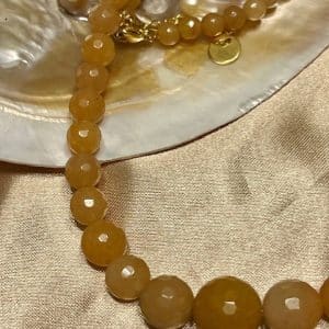 Aventurina laranja colar