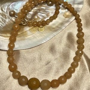 Aventurina laranja colar
