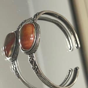 Jaspe Picasso Pulseira em Prata Indiana
