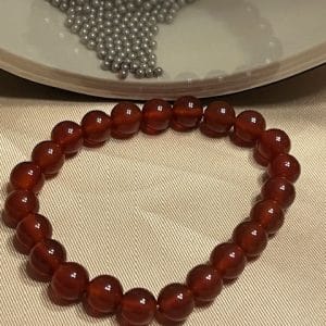 Ágata Vermelha Pulseira 8mm