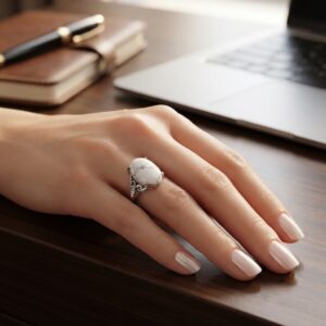 Howlite Anel