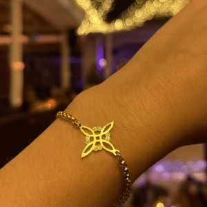 Aço Pulseira Nó de Bruxa