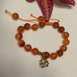 Ágata Laranja Pulseira