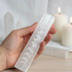 Selenite Barra Fases da Lua 20cms