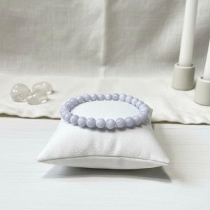 Ágata Azul Rendada Pulseira
