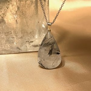 Quartzo Turmalinado Pendente