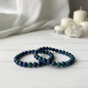 Azurite e Malaquite Pulseira 8mm