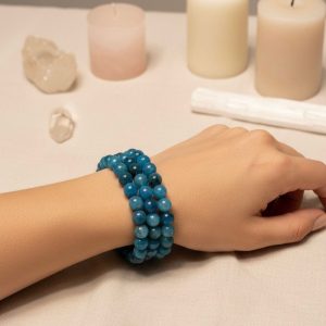 Apatite Azul Pulseira 8mm