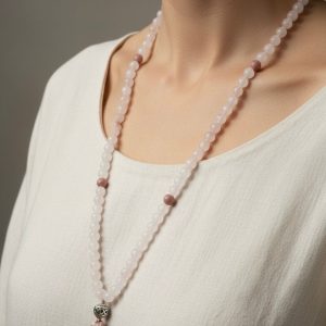 Quartzo Rosa e Rodonite Japamala