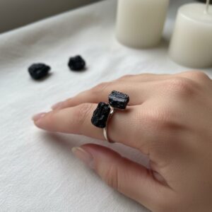 Turmalina Negra Anel