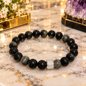 Obsidiana Prateada de 8mm