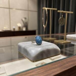 Apatite Azul Anel